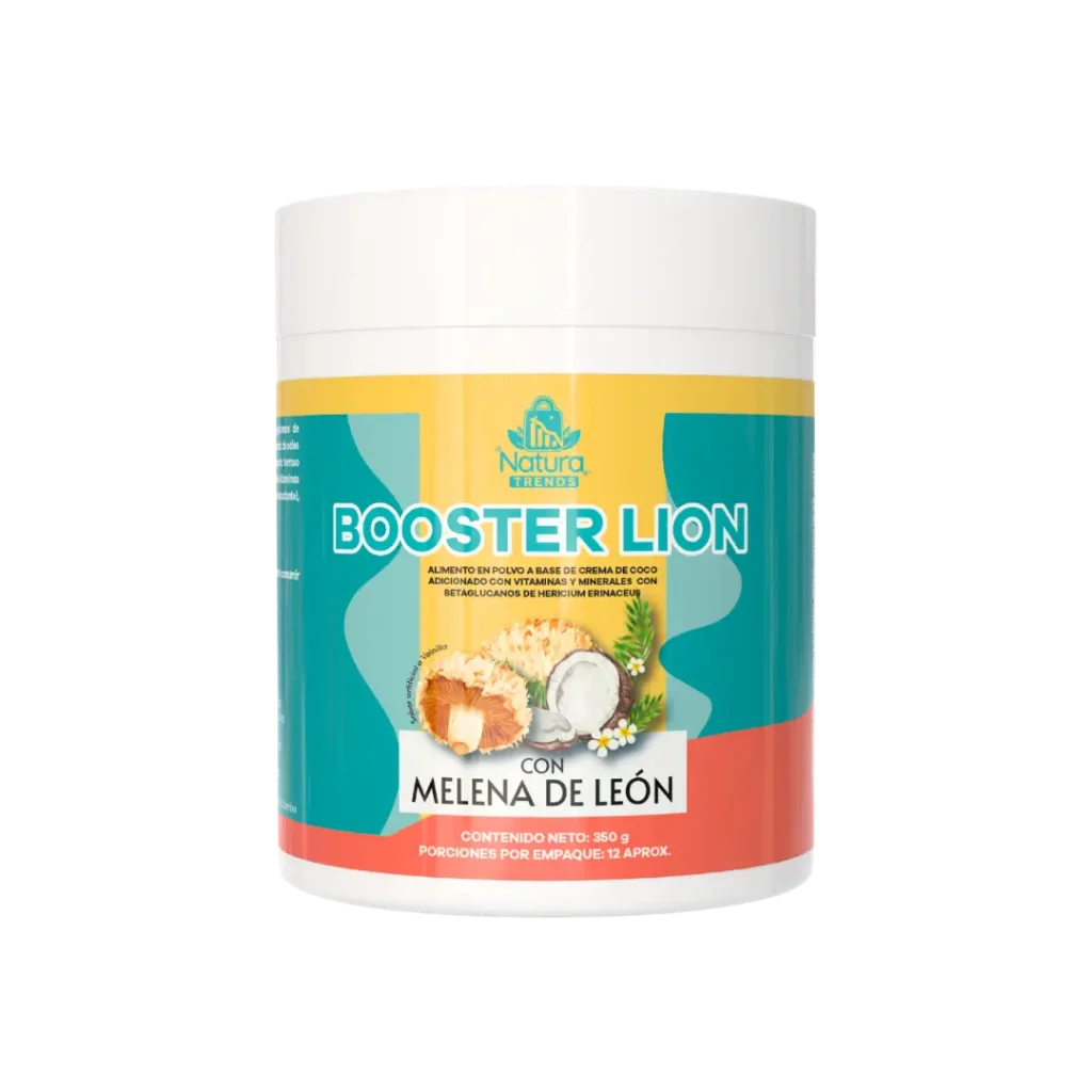 Booster Lion – Melena de León + Vitaminas y Minerales, 350 Gramos, Suplemento en Polvo, Unmerco auto draft