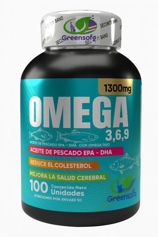Inicio living natural, omega 3, 6 y 9, 1300mg, 100 capsulas masticables