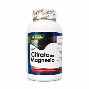 alimentos nutricionales natural health, citrato de magnesio, 100 discos masticables (copia)