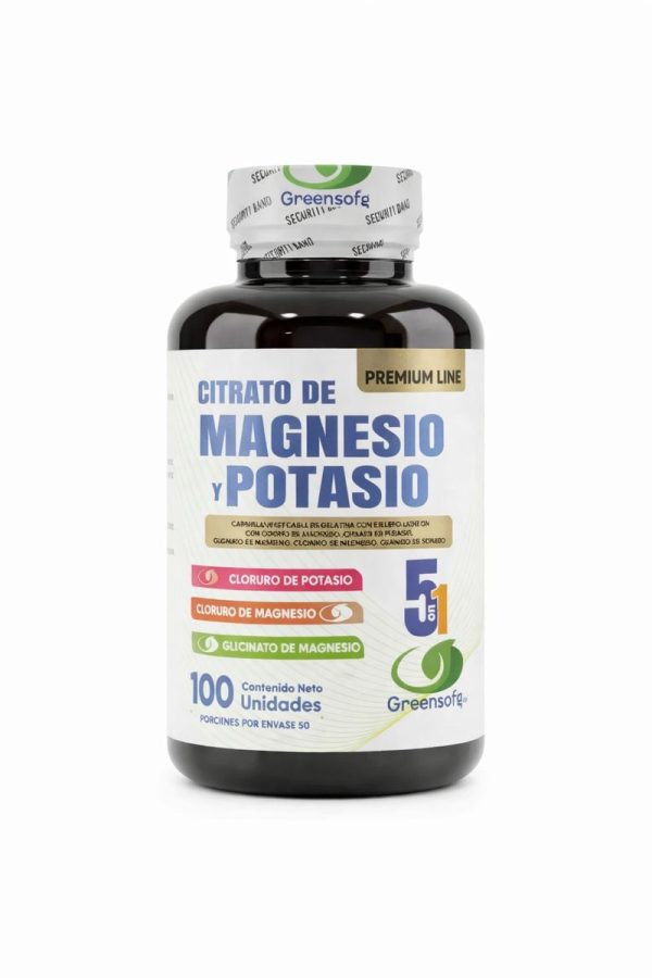 living natural, magnesio 5 en 1, citrato de magnesio, citrato de potasio, glicinato de magnesio, cloruro de magnesio, cloruro de potasio, 500 mg, 100 softgels