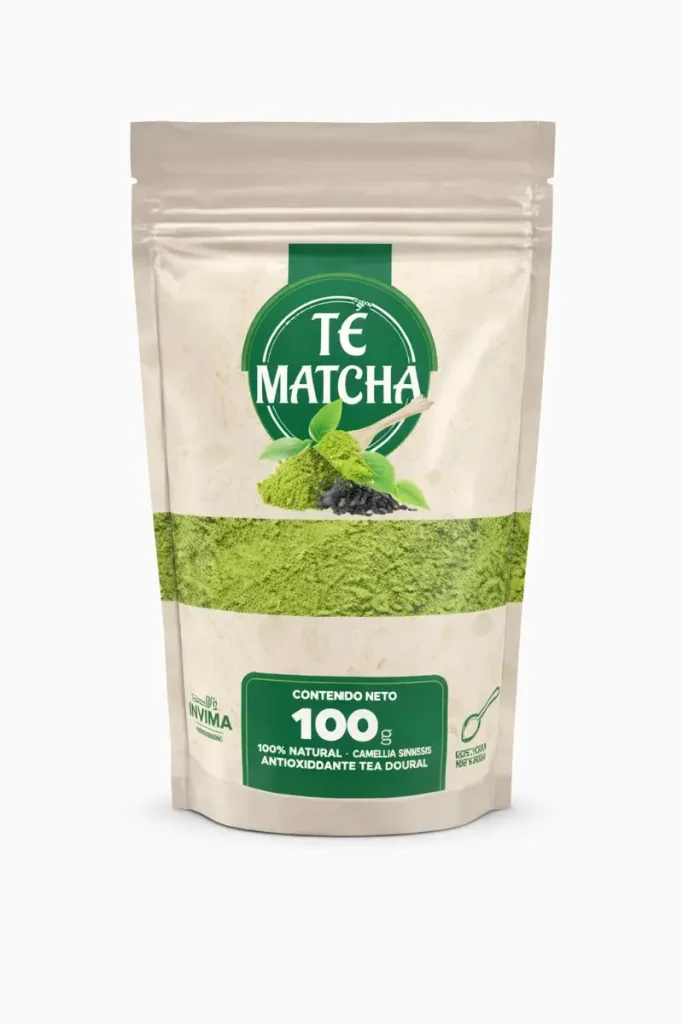 Té Matcha Semilla Premium en Polvo (con Invima),100 g, Suplemento en Polvo, Natural Health Te Matcha