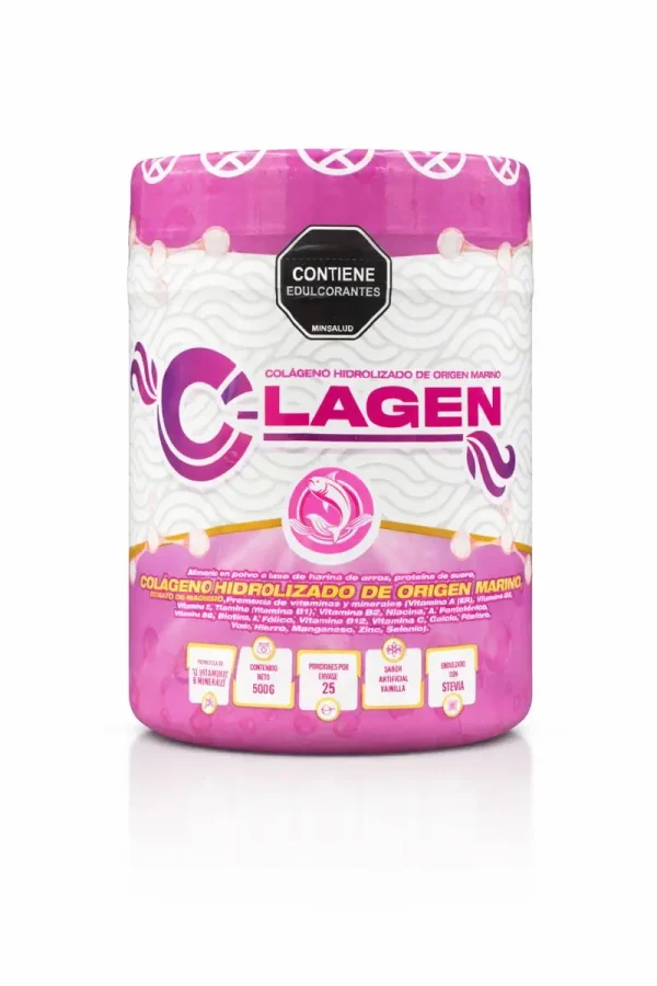 unmerco, c lagen | colágeno hidrolizado marino + vitaminas & minerales, 500 gramos, suplemento en polvo