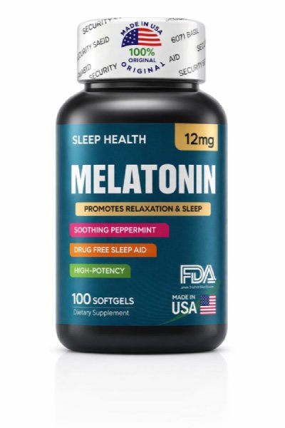 danna’s natural supplements – california, melatonin 12 mg, 100 softgels