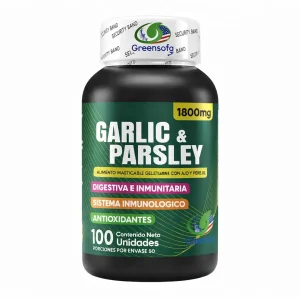 ajo y perejil (garlic y parsley) ,1800 mgr, 100 capsulas, living natural,