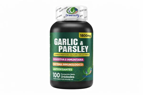 Inicio ajo y perejil (garlic y parsley) ,1800 mgr, 100 capsulas, living natural,