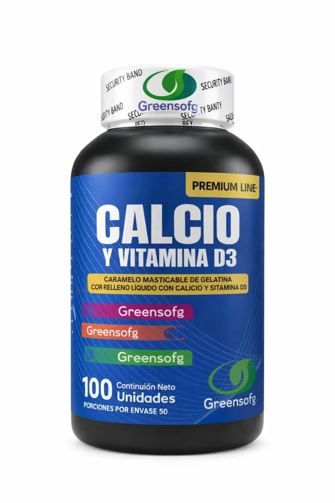 Calcio y Vitamina D3,1200mg,100 Capsulas Masticables, Living Natural calcio y vitamina d3,1200mg,100 capsulas masticables, living natural