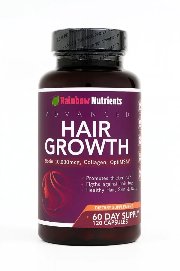 rainbow nutrients, hair growth, 120 capsulas