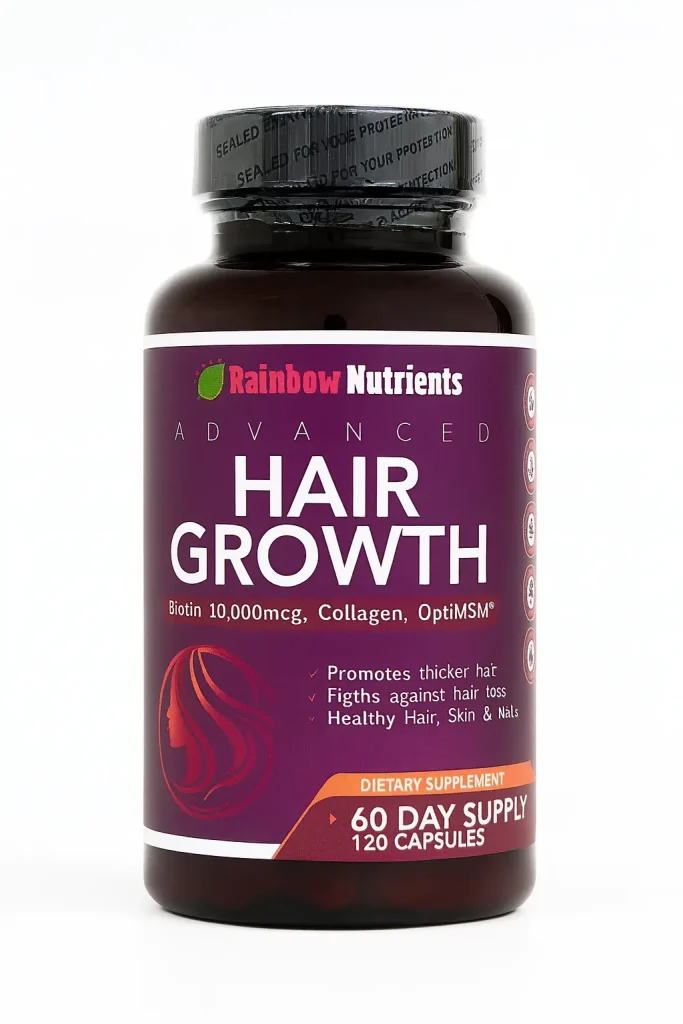 Hair Growth, 120 Capsulas, Rainbow Nutrients rainbow nutrients, hair growth, 120 capsulas
