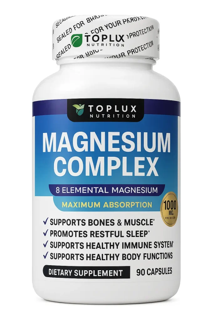toplux nutrition, magnesium complex , 1000 mg , 90 cápsulas