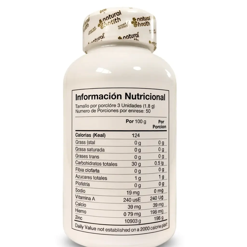 alimentos nutricionales natural health, citrato de magnesio, 100 discos masticables alimentos nutricionales natural health, citrato de magnesio, 100 discos masticables