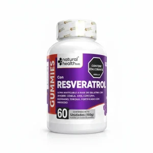 laboratorios nenmar & leal, resveratrol gummies, 150 gramos, 60 unidades, suplementos en gomas
