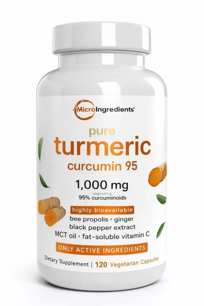 Turmeric Curcumin 95 1000 mg – Cúrcuma Alta Potencia con Pimienta Negra y Jengibre | 120 Cápsulas, Importado USA turmeric – curcumin 95 (120 cápsulas)