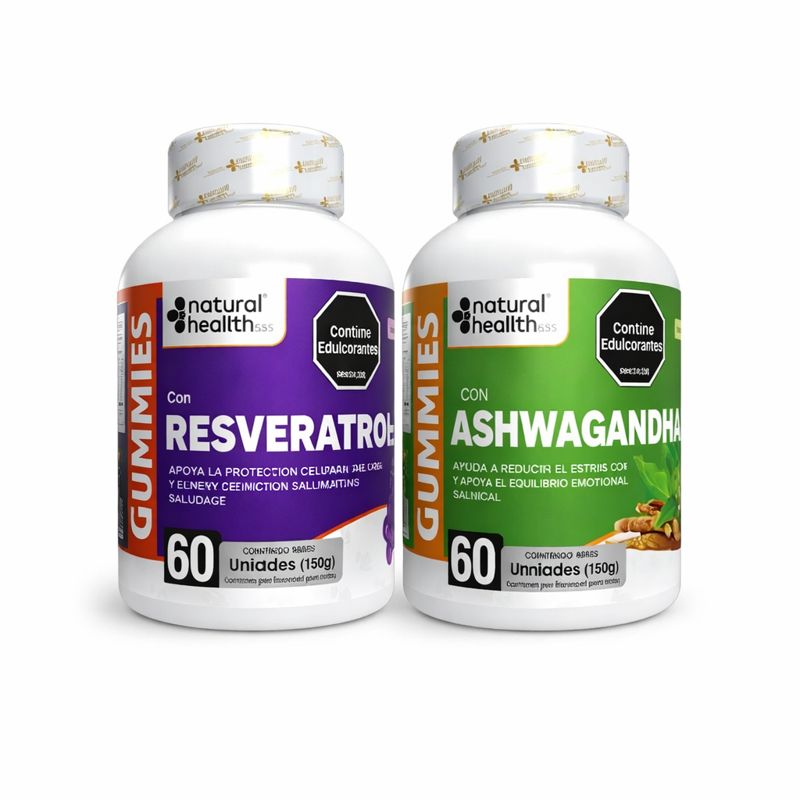 combo gomas resveratrol + ashwagandha