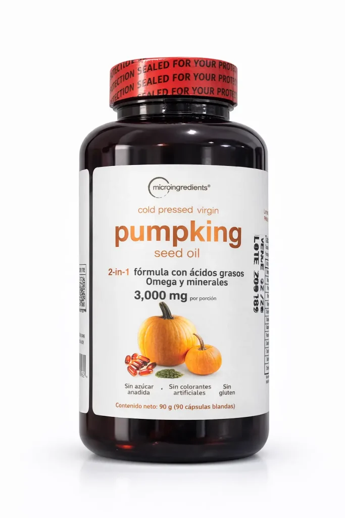 Aceite de Semilla de Calabaza 3000 mg (90 Softgels) | Soporte Prostático y Urinario | Pumpkin Seed Oil Cold Pressed aceite de semilla de calabaza 3000 mg (90 softgels) | soporte prostático y urinario | pumpkin seed oil cold pressed
