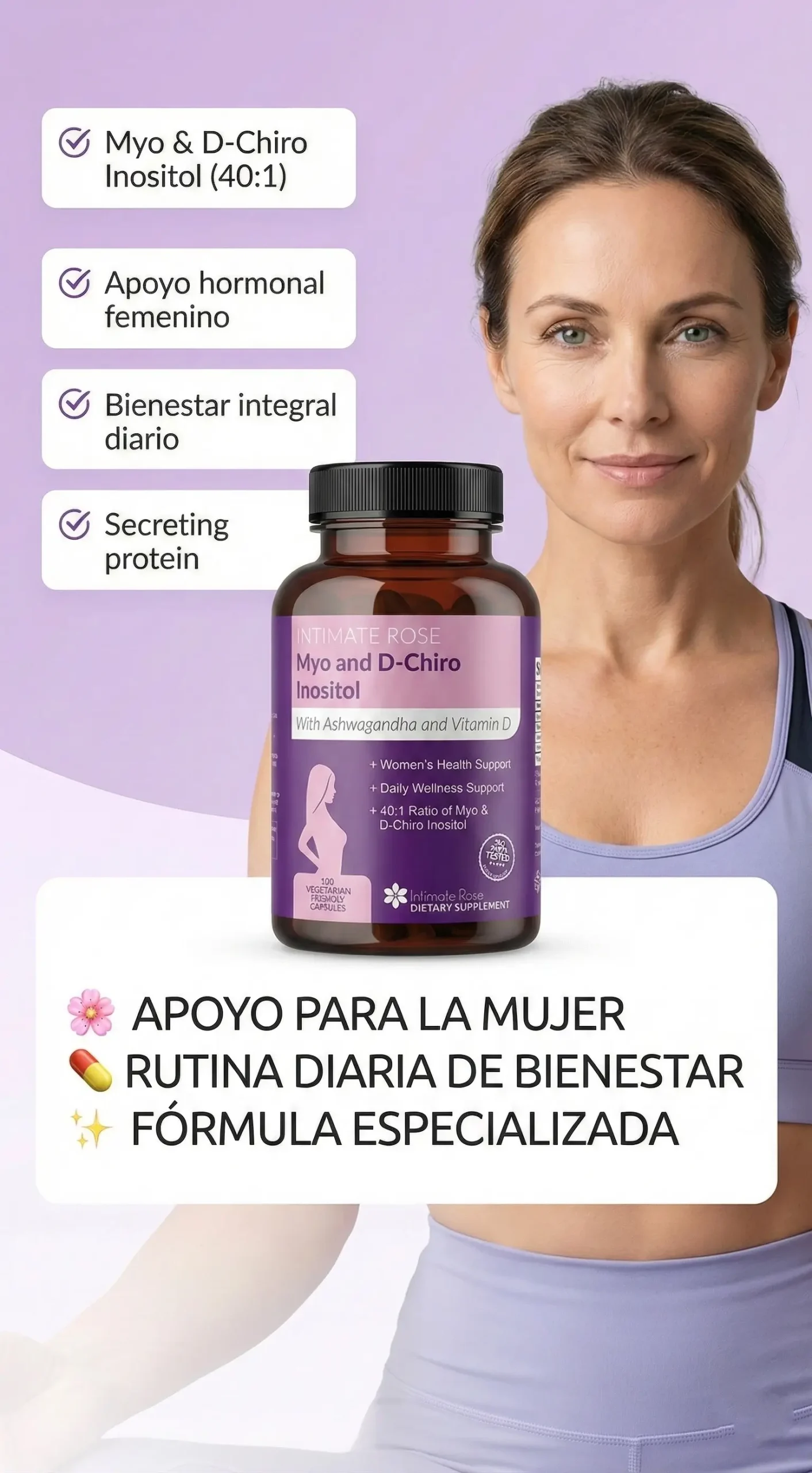 myo & d chiro inositol + ashwagandha + vitamina d3 | 120 cápsulas myo & d chiro inositol + ashwagandha + vitamina d3 | 120 cápsulas