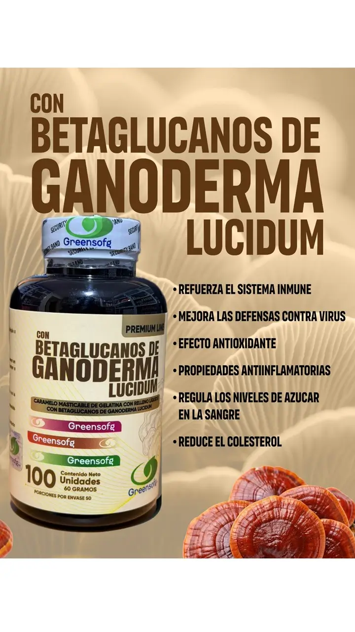🍄 betaglucanos de ganoderma lucidum premium line | 100 softgels 🍄 betaglucanos de ganoderma lucidum premium line | 100 softgels