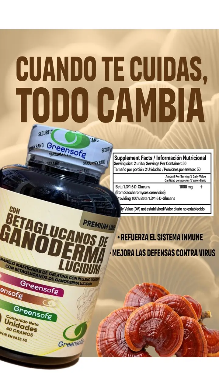🍄 betaglucanos de ganoderma lucidum premium line | 100 softgels 🍄 betaglucanos de ganoderma lucidum premium line | 100 softgels